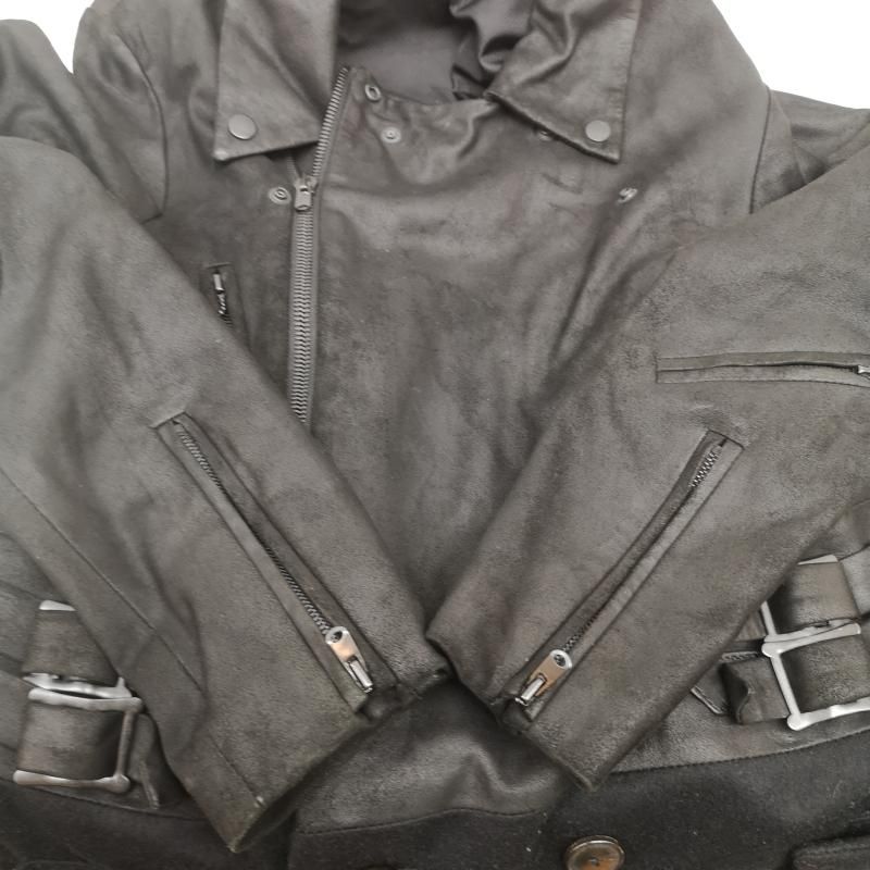 ナンバーナイン 06AW ノアール期 NOIR期 ドッキング レザー ライダース