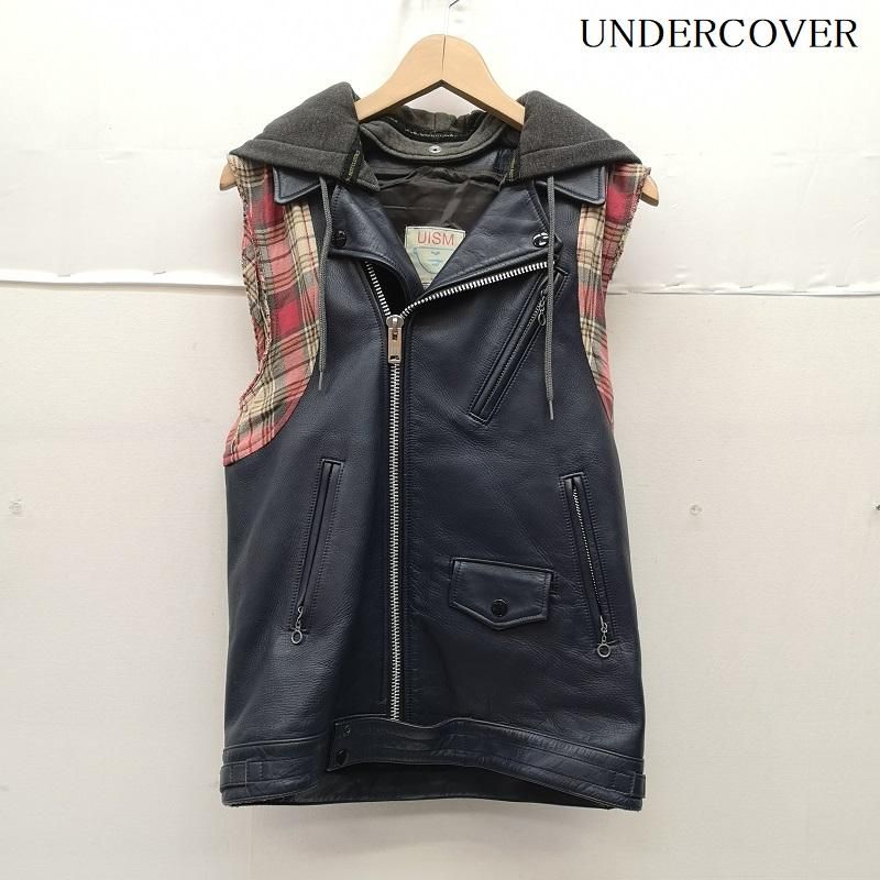 【最終価格】【美品】 UNDERCOVER 19ss ライダースベスト アンダーカバー 09SS NEO BOY期 ドッキング レザー ライダース ベスト