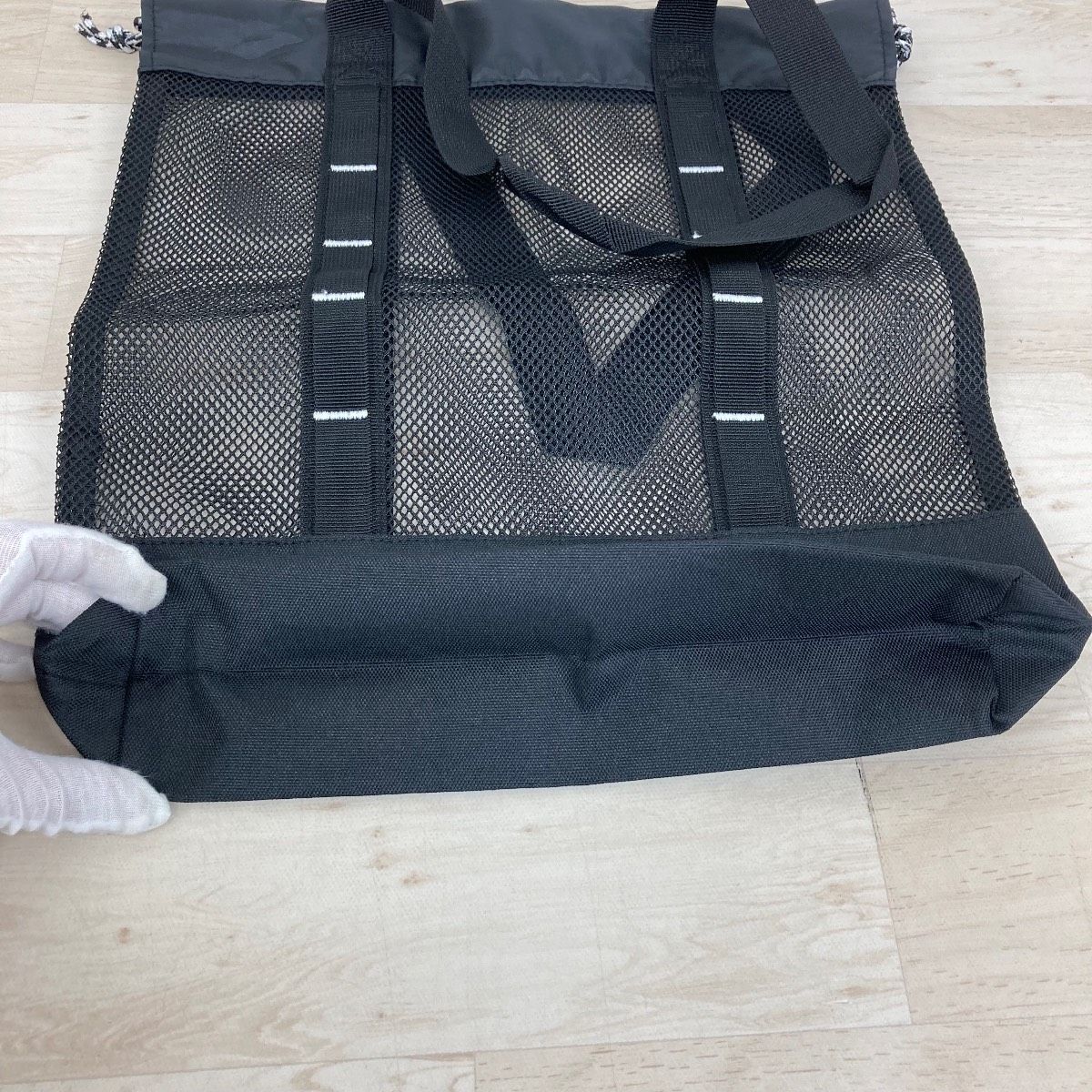 極美品 L.L.Bean ORIGINAL MESH BAG ブラック/黒 メッシュバッグ