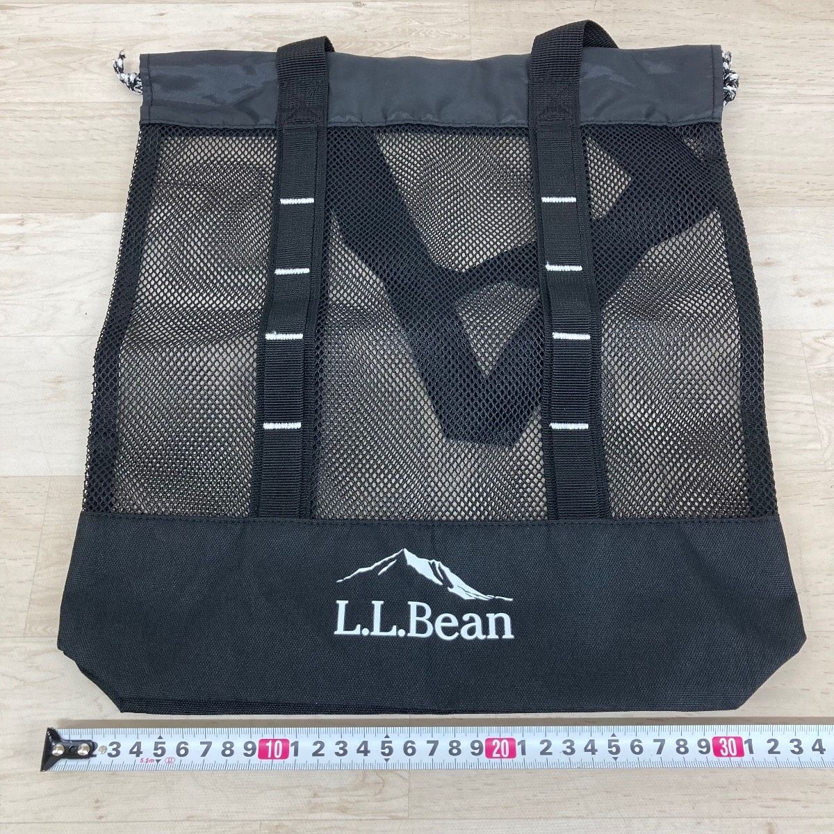 極美品 L.L.Bean ORIGINAL MESH BAG ブラック/黒 メッシュバッグ