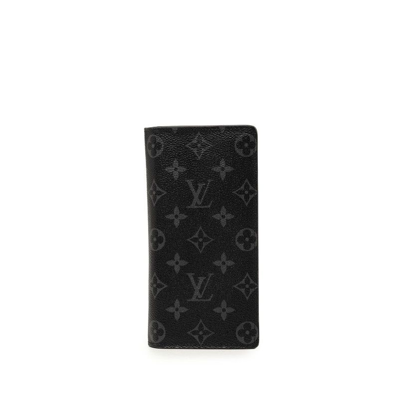 ルイ ヴィトン モノグラム エクリプス ポルトフォイユ ブラザ 長財布 M61697 ブラック PVC レザー メンズ LOUIS VUITTON【1-0278737】