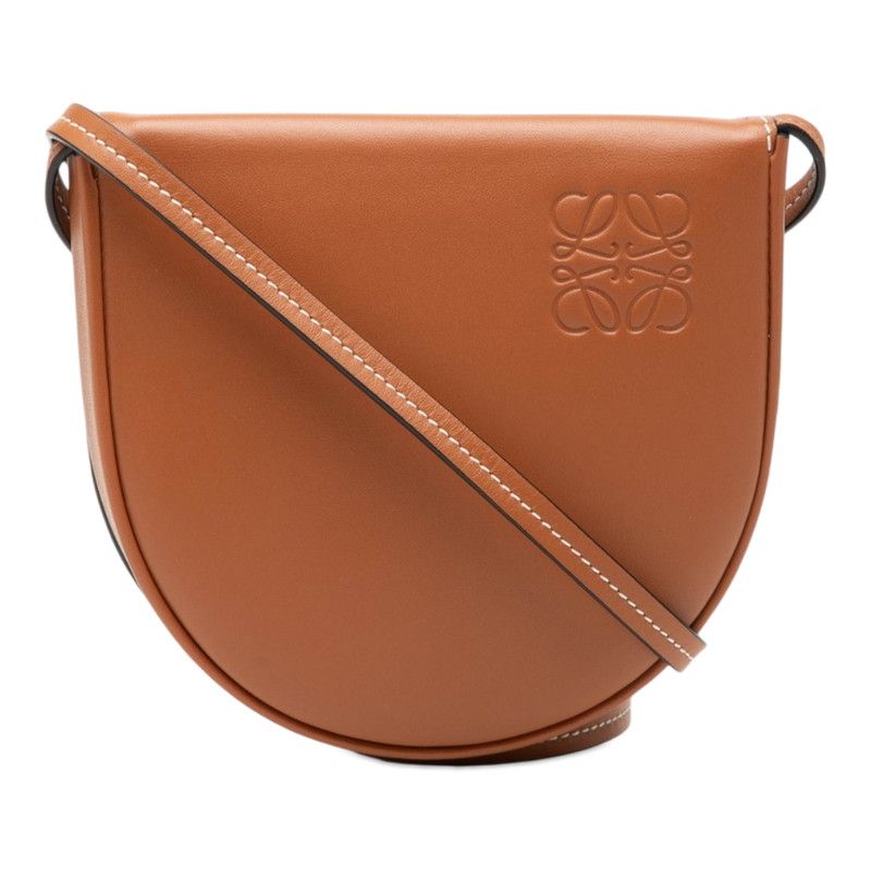 ロエベ アナグラム ヒールポーチ 斜め掛け ショルダー ポーチ ブラウン レザー レディース LOEWE【228-79728】