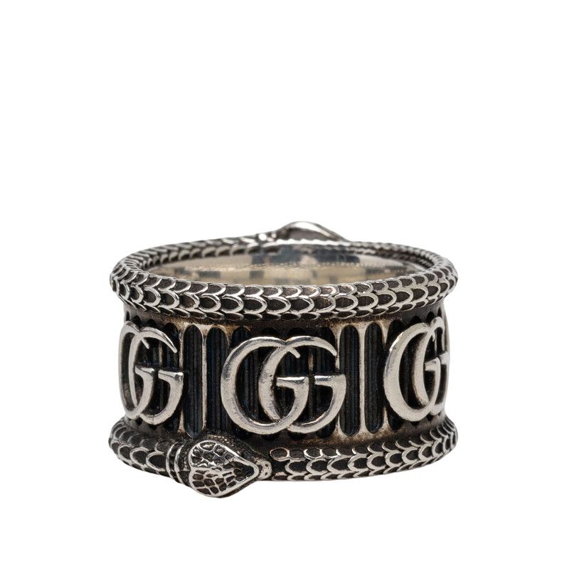 グッチ スネーク GGロゴ リング 指輪 #19 SV925 シルバー レディース GUCCI【230-79774】