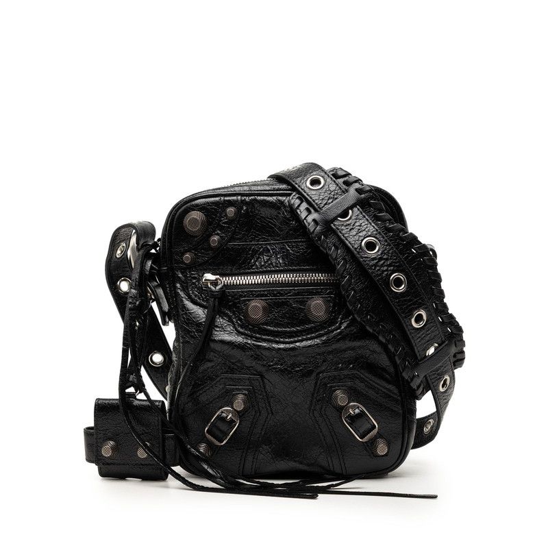 バレンシアガ ル カゴール 斜め掛け ショルダーバッグ 719065 ブラック レザー レディース BALENCIAGA【214-79833】