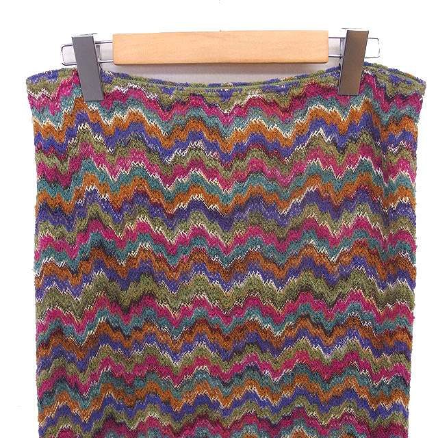ミッソーニ MISSONI ナロースカート タイト ニット ロング 総柄