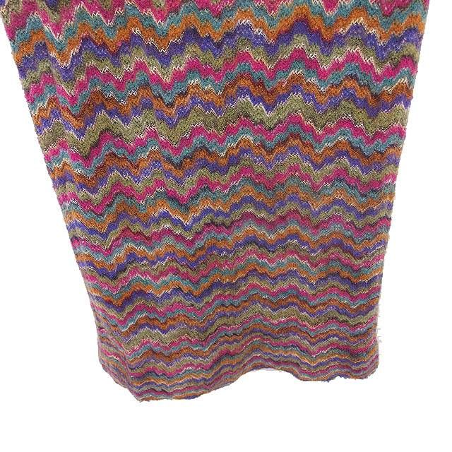 ミッソーニ MISSONI ナロースカート タイト ニット ロング 総柄