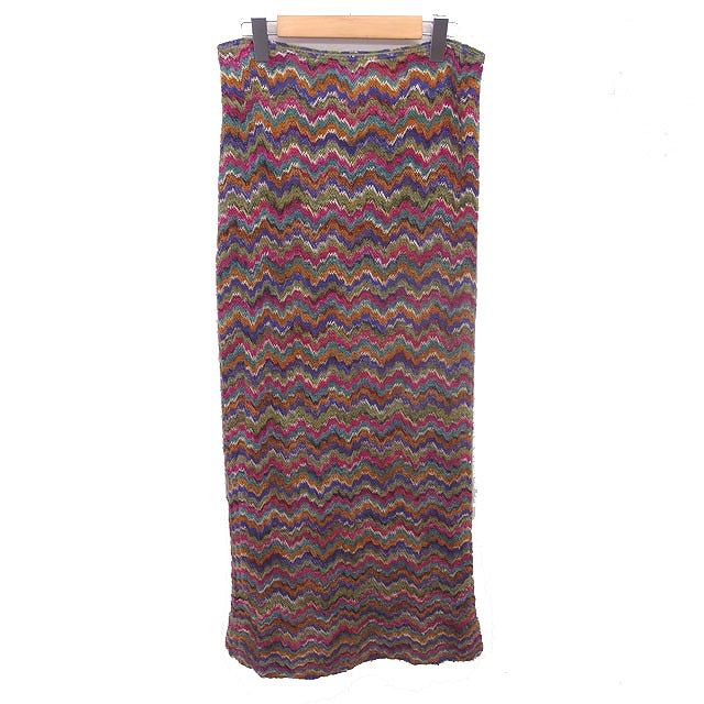 MISSONI ミッソーニ　ロングスカート ミッソーニ MISSONI ナロースカート タイト ニット ロング 総柄
