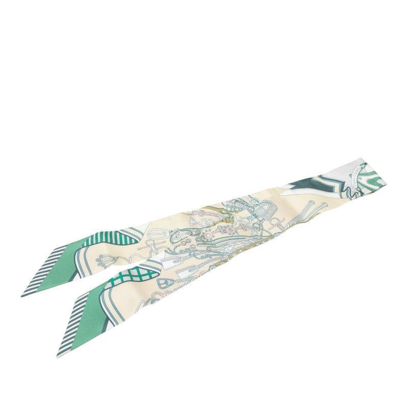 エルメス ツイリー BOUQUETS SELLIER 鞍職人の花束 スカーフ ベージュ グリーン シルク レディース HERMES【247-80148】 26,496円