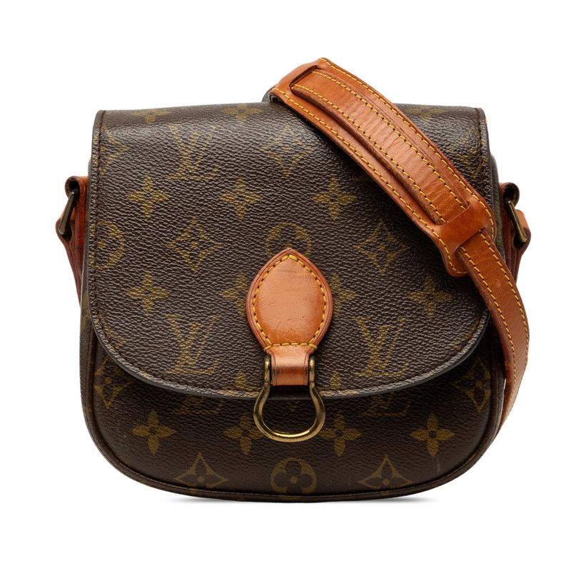 ルイ ヴィトン モノグラム サンクルーPM 斜め掛け ショルダーバッグ M51244 ブラウン PVC レザー レディース LOUIS VUITTON【228-80654】
