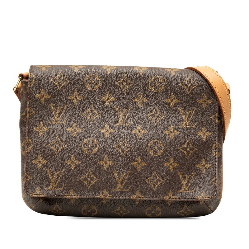 ルイ ヴィトン モノグラム ミュゼット タンゴ ショート ショルダーバッグ M51257 ブラウン PVC レザー レディース LOUIS VUITTON【228-80672】