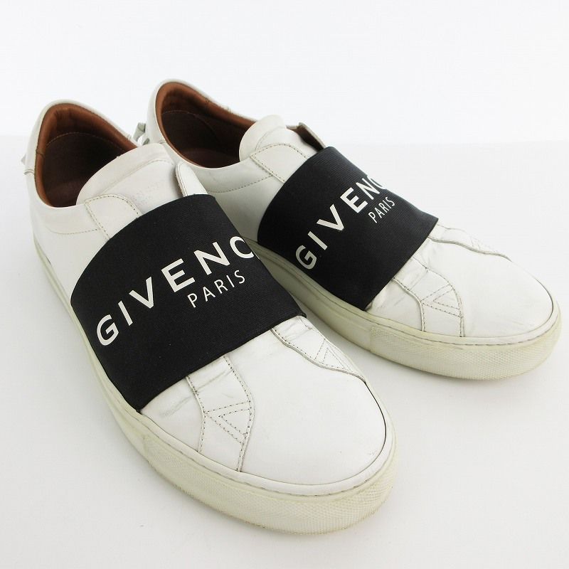 ジバンシィ GIVENCHY 42 約27ｃｍ アーバンストリート URBAN STREET スニーカー スリッポン ロゴ ホワイト 白 ブラック 靴 12,556円
