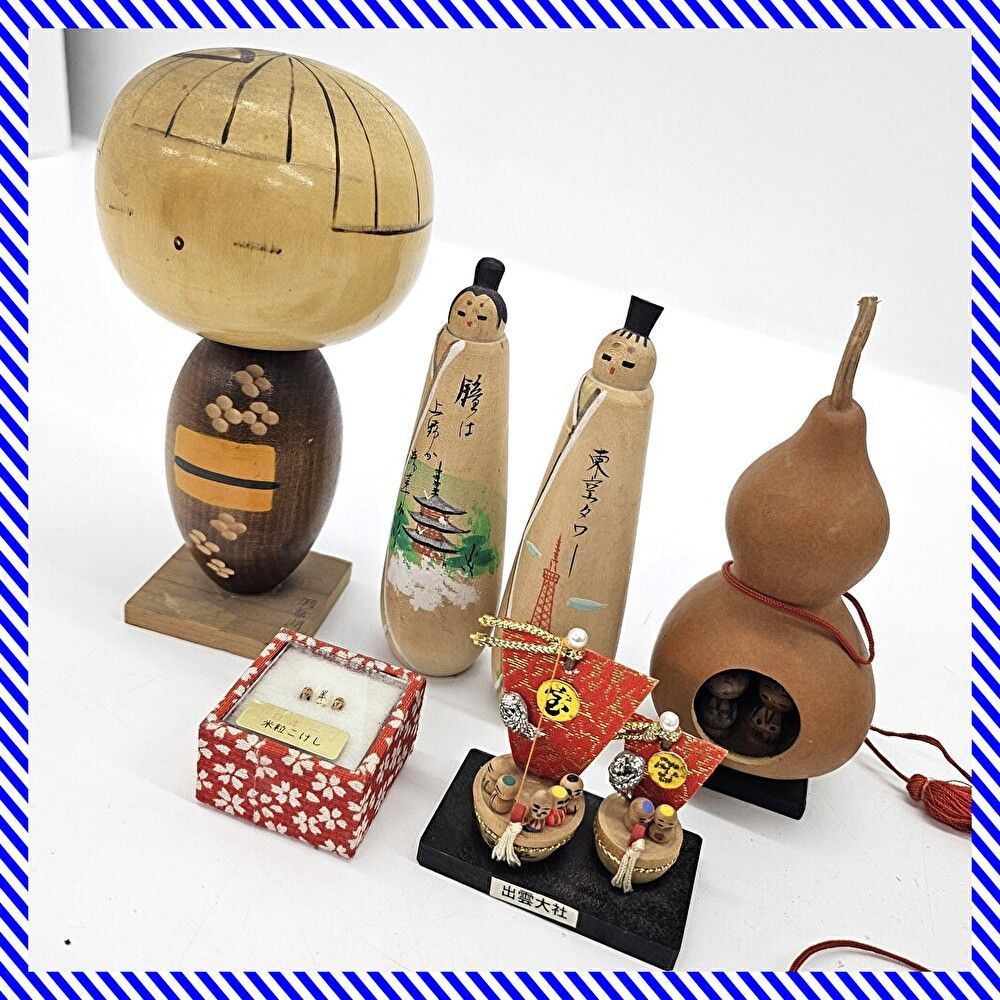創作こけし 民芸品 お土産 まとめセット 洞爺湖 文泉印あり 東京タワー
