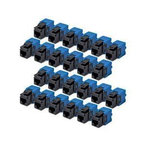【新品・3営業日で発送】STARTECH.COM RJ45キーストーンジャック／CAT6／24個入／UTP／180度配線／ブラック(C6KEYTL180BK24PK)