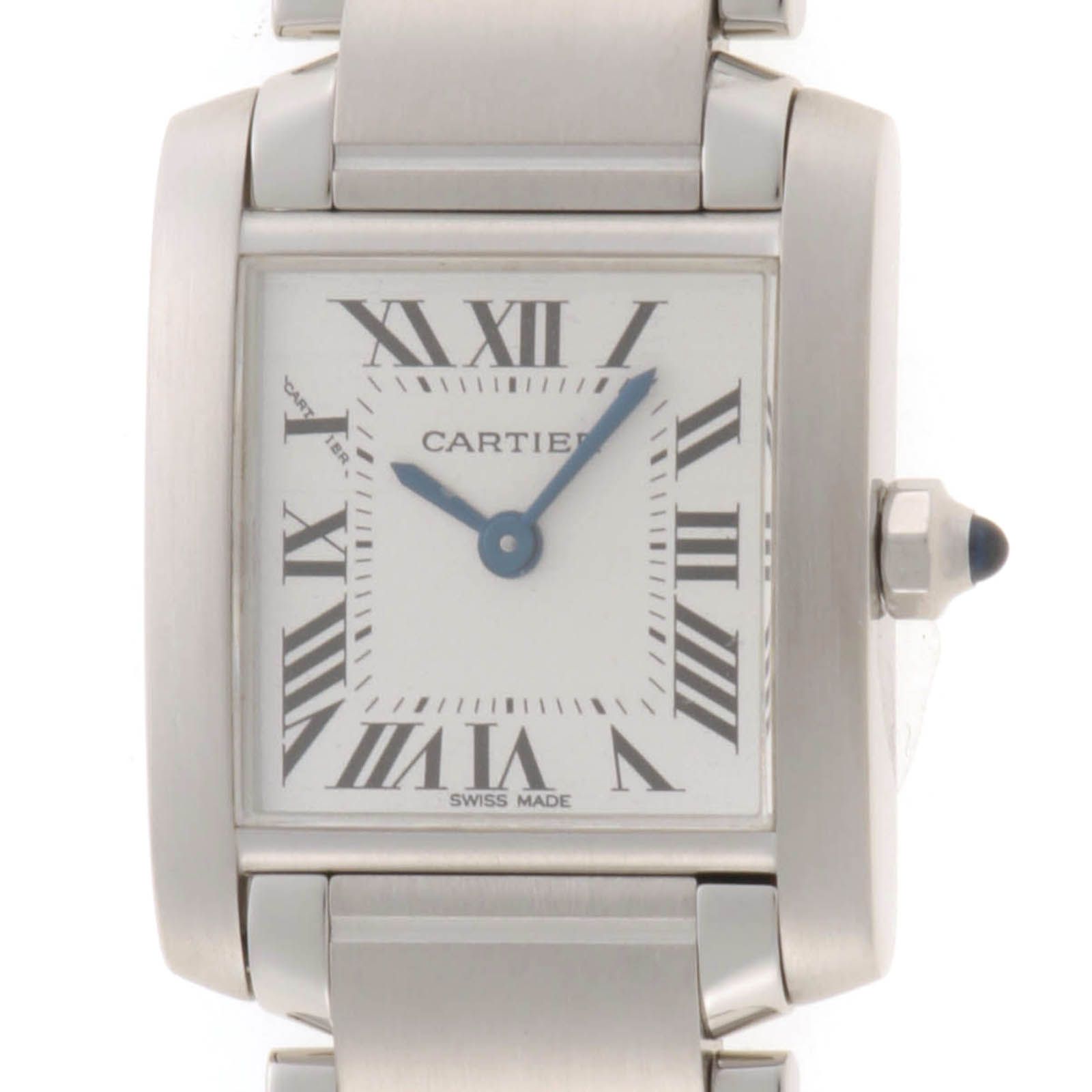 CARTIER カルティエ タンクフランセーズSM W51008Q3 腕時計 スティール シルバー クオーツ レディース【中古】472