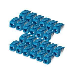 【新品・3営業日で発送】STARTECH.COM RJ45キーストーンジャック／CAT6／24個入／UTP／110PD／90度／ブルー(C6KEY110BL24PK)