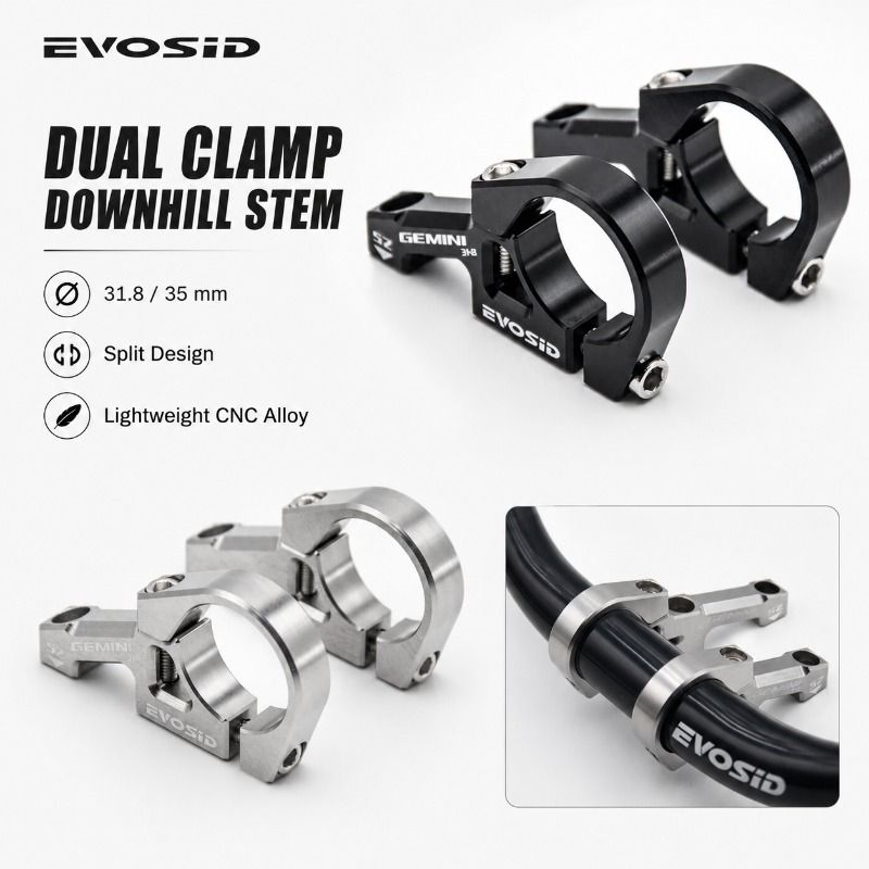 EVOSID GEMINI ダイレクトマウントステム 31.8mm/35mm用 CNCアルミ合金