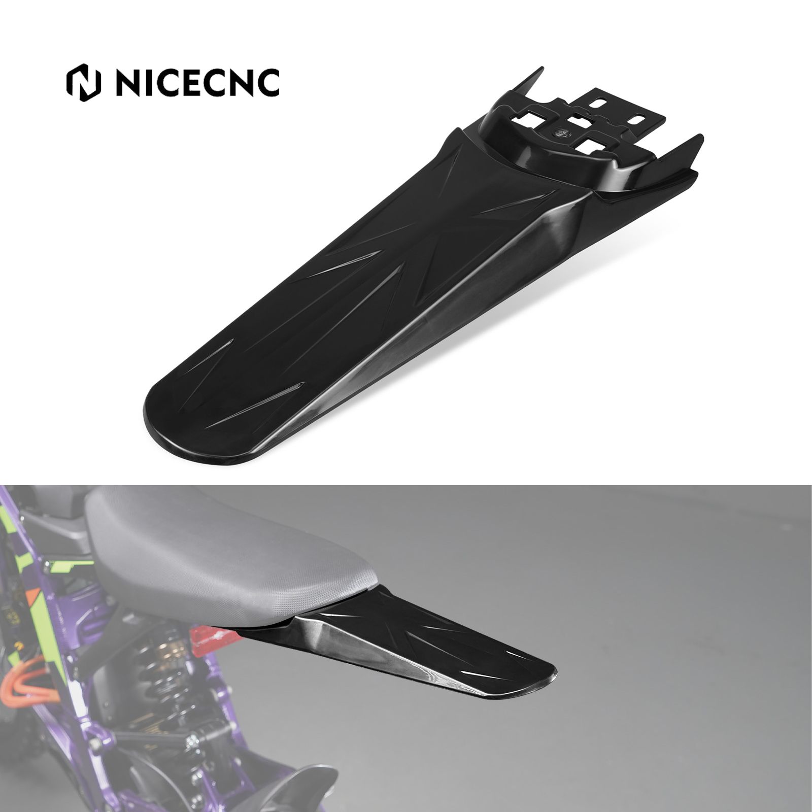 NICECNC Sur-Ron Light Bee X/S 用 延長リアフェンダーマッドガード ブラック
