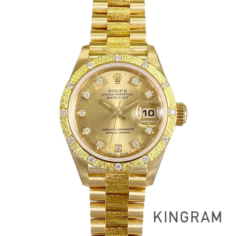 ロレックス ROLEX デイトジャスト 69288G YG 22Pダイヤモンド 自動巻 レディース 腕時計 ss【中古】