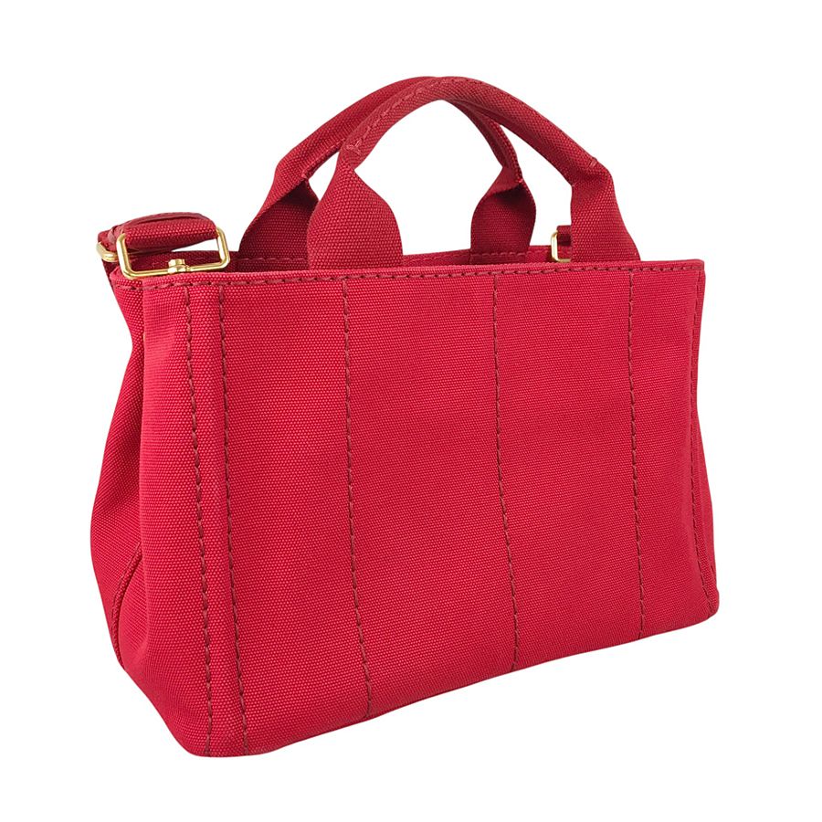 PRADA CANAPA カナパ B2439G キャンバス トートバッグ 赤 プラダ PRADA カナパ B2439G キャンバス トートバッグ st【中古