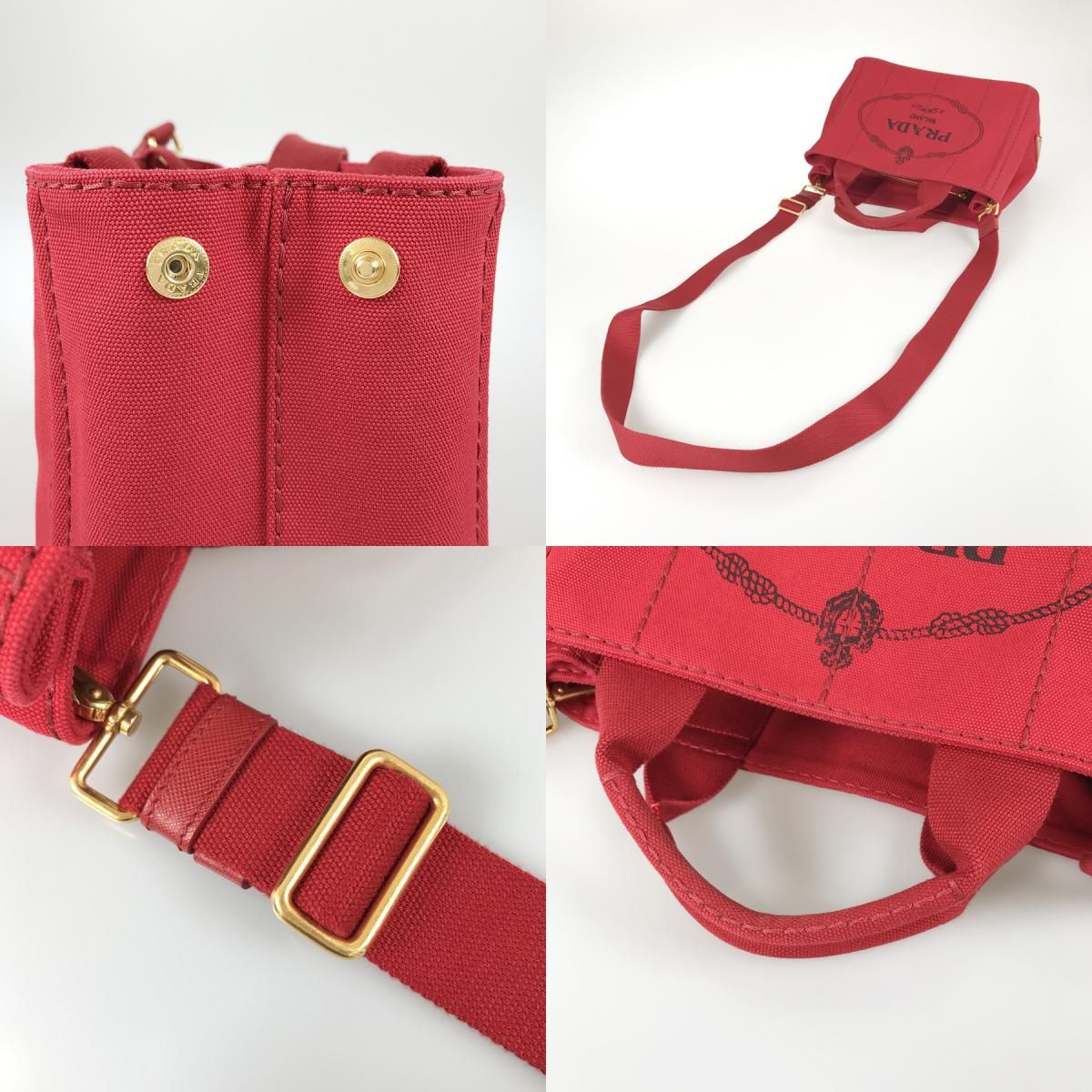 プラダ PRADA カナパ B2439G キャンバス トートバッグ st【中古