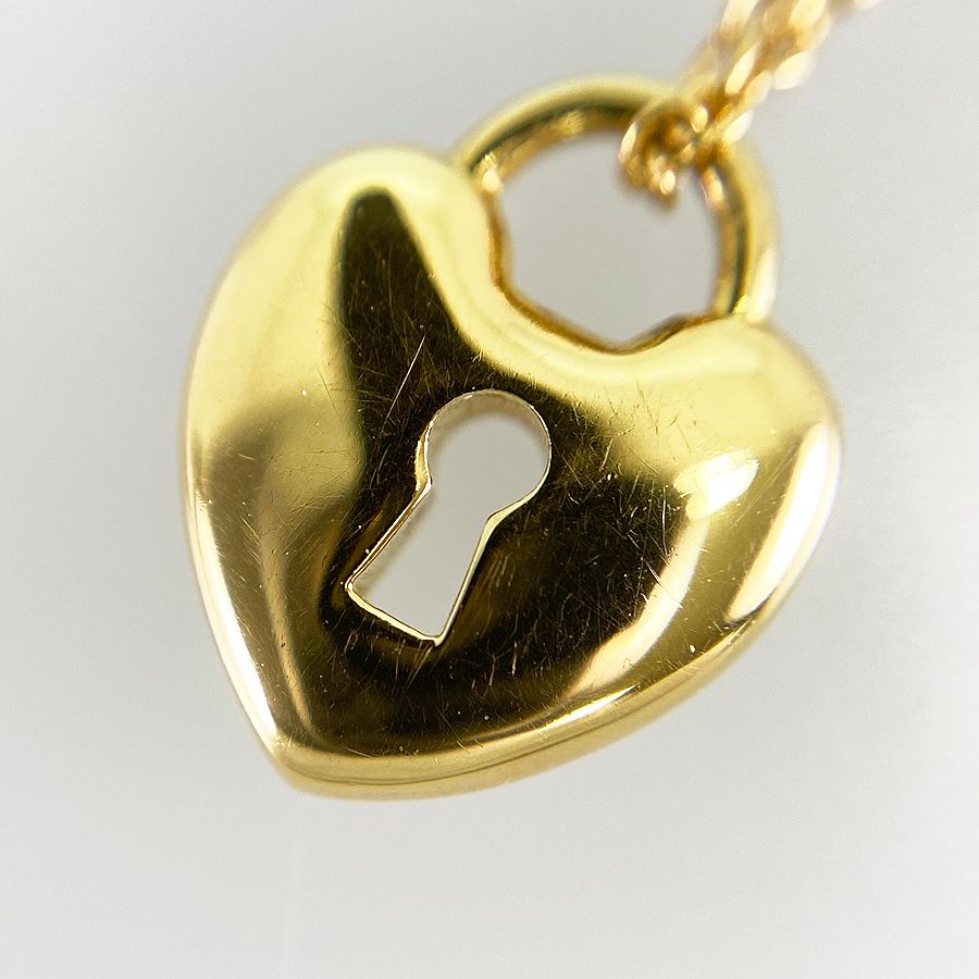 ティファニー TIFFANY&Co. ハート ロック K18YG ネックレス ss【中古