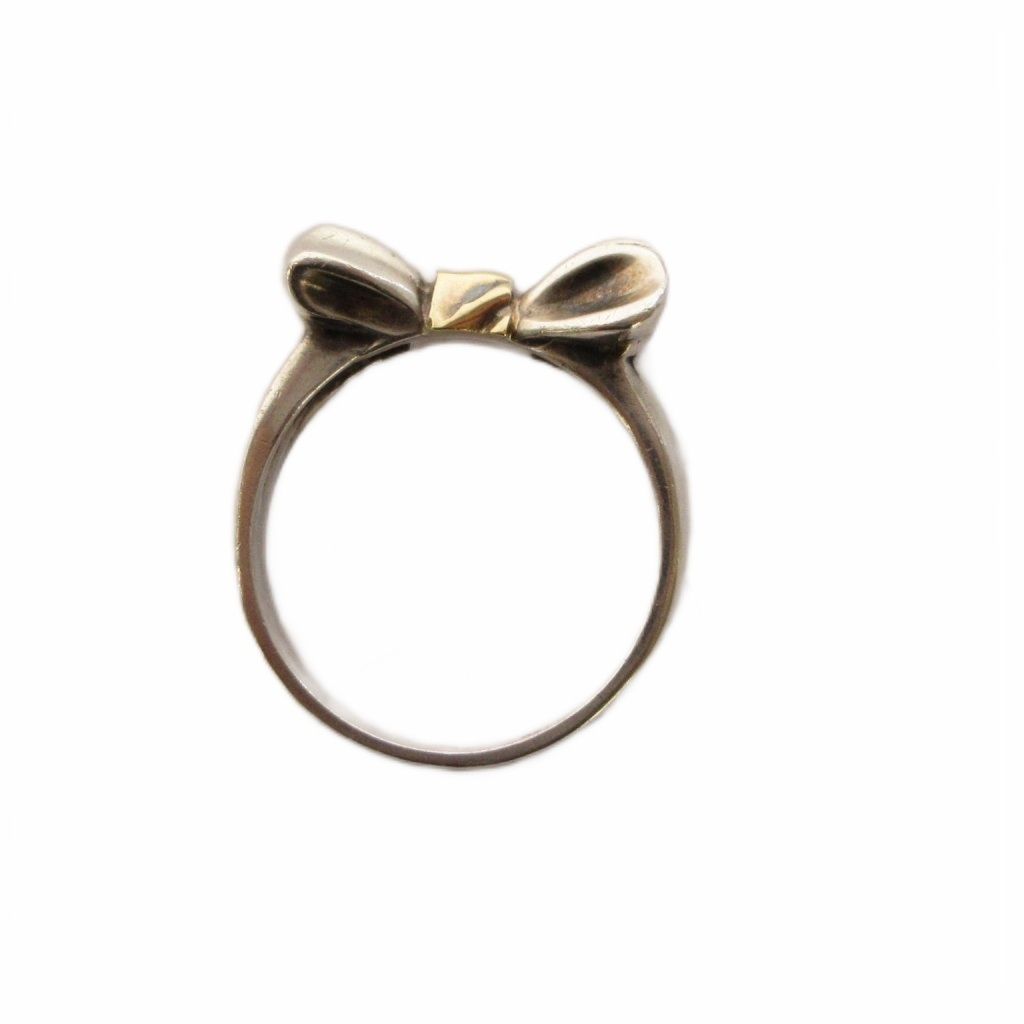ティファニー TIFFANY & CO. コンビリボンリング 指輪 SV925 K18 750