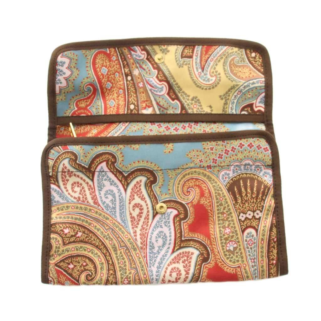 エトロ ETRO ペイズリー柄 ポーチ 茶色 ブラウン マルチカラー 総柄