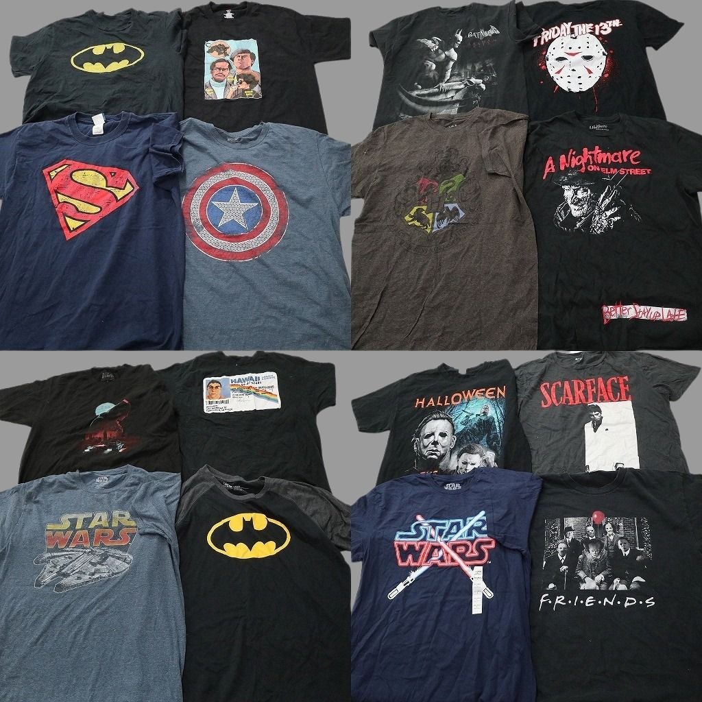 古着卸 まとめ売り 映画・ドラマ Tシャツ 16枚セット ( メンズ L ) ホラー スターウォーズ 13日の金曜日 ハリーポッター 中古 古着 NF6850 13,206円