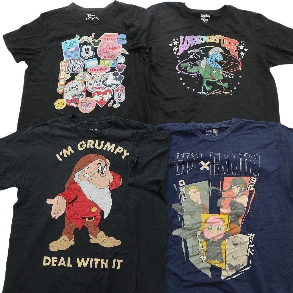 古着卸 まとめ売り キャラクター Tシャツ 16枚セット ( メンズ L
