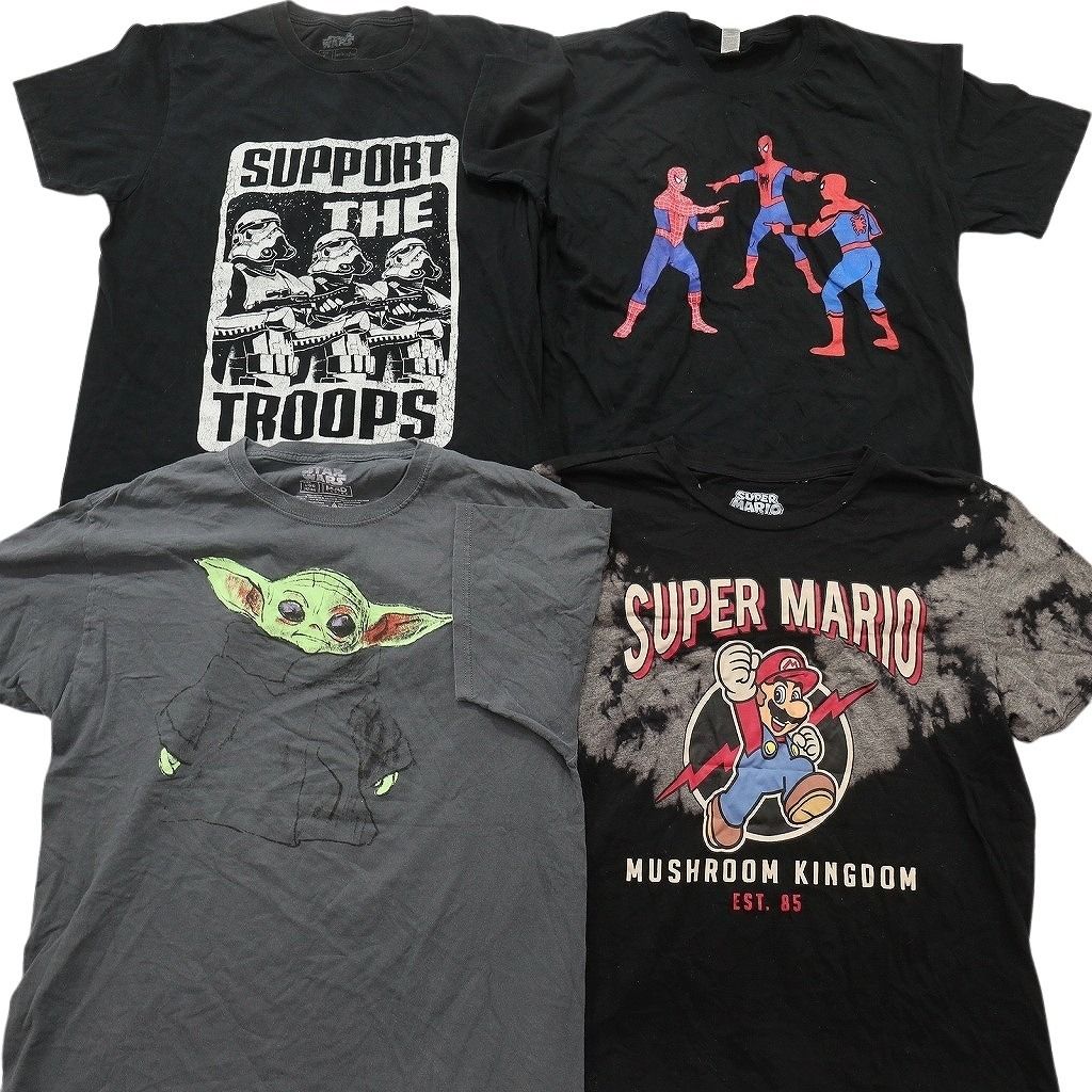 古着卸 まとめ売り キャラクター Tシャツ 16枚セット ( メンズ L
