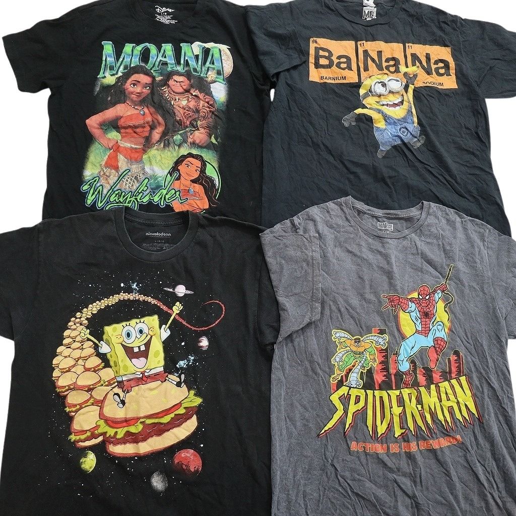 古着卸 まとめ売り キャラクター Tシャツ 16枚セット ( メンズ L/XL ) 鬼滅の刃 ヒロアカ スパーダーマン スポンジボブ 中古 古着 NF6953 古着卸 まとめ売り キャラクター Tシャツ 16枚セット ( メンズ L/XL ) 鬼滅の刃 ヒロアカ スパーダーマン スポンジボブ 中古 古着 NF6953