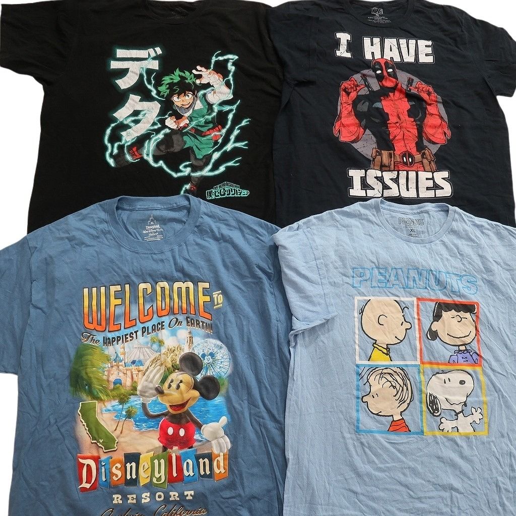 古着卸 まとめ売り キャラクター Tシャツ 16枚セット ( メンズ L/XL ) 鬼滅の刃 ヒロアカ スパーダーマン スポンジボブ 中古 古着 NF6953 古着卸 まとめ売り キャラクター Tシャツ 16枚セット ( メンズ L/XL ) 鬼滅の刃 ヒロアカ スパーダーマン スポンジボブ 中古 古着 NF6953