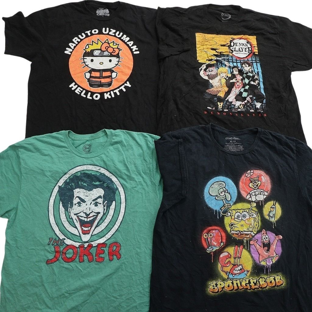 古着卸 まとめ売り キャラクター Tシャツ 16枚セット ( メンズ L/XL ) 鬼滅の刃 ヒロアカ スパーダーマン スポンジボブ 中古 古着 NF6953 古着卸 まとめ売り キャラクター Tシャツ 16枚セット ( メンズ L/XL ) 鬼滅の刃 ヒロアカ スパーダーマン スポンジボブ 中古 古着 NF6953