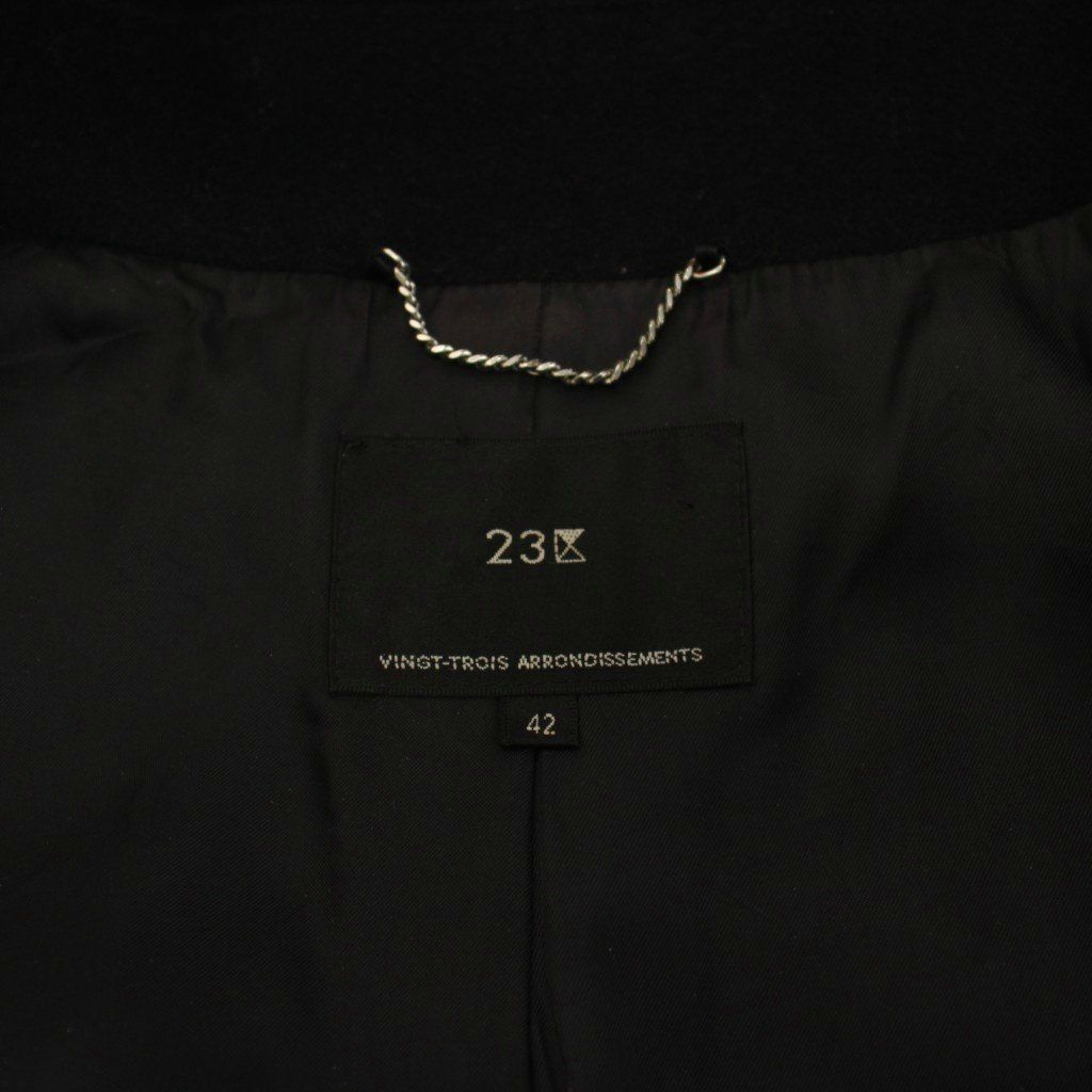 23区 オンワード樫山 19AW ウールアンゴラビーバー フーデッドコート