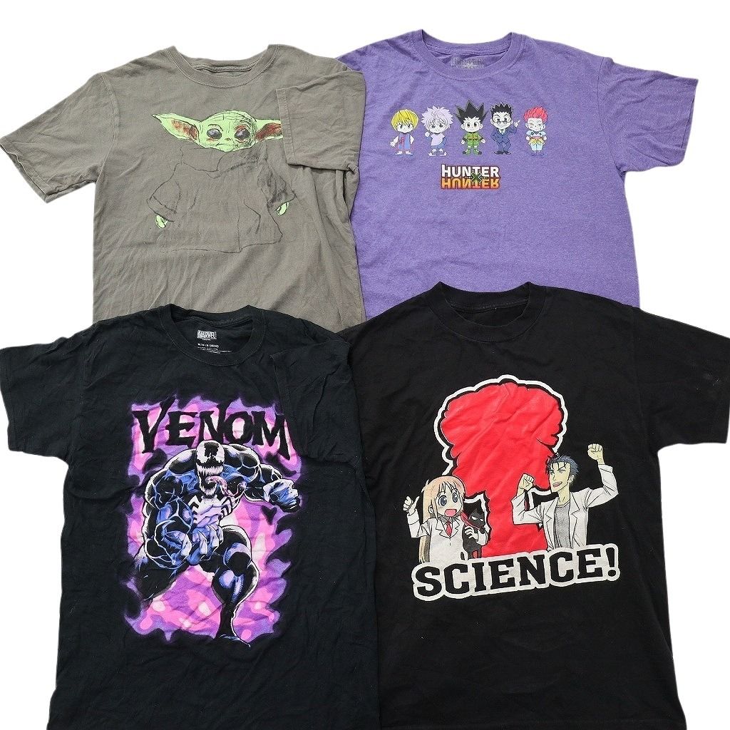 古着卸 まとめ売り キャラクター Tシャツ 16枚セット ( メンズ M/L ) チャッキー ホラー ストリートファイター ナルト 中古 古着 NF7003 古着卸 まとめ売り キャラクター Tシャツ 16枚セット ( メンズ M/L