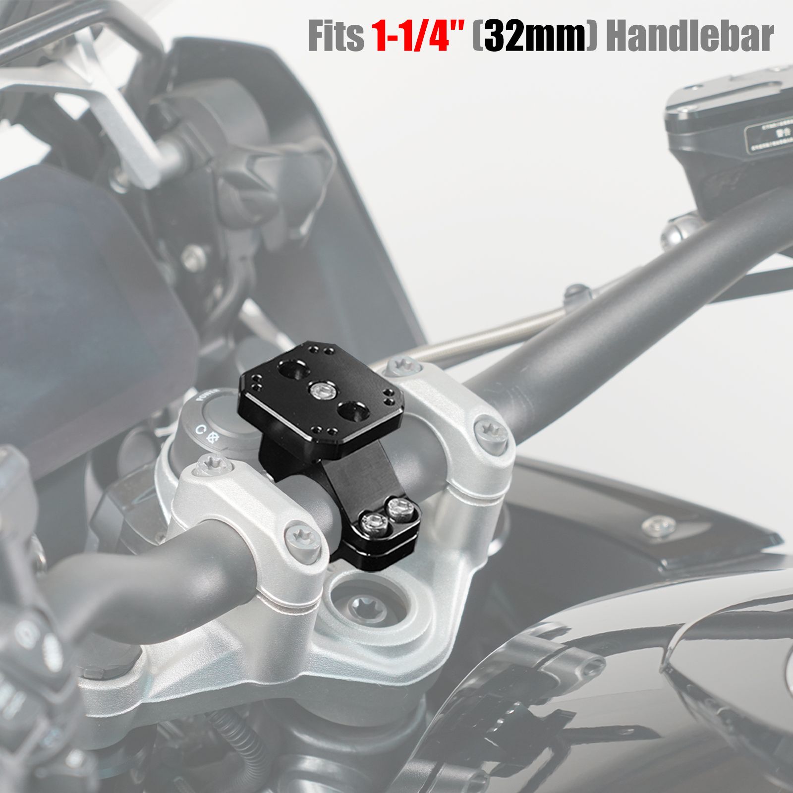 BMW R1300GS/アドベンチャー用 ハンドルバー GPSナビマウントブラケット 2013-2025