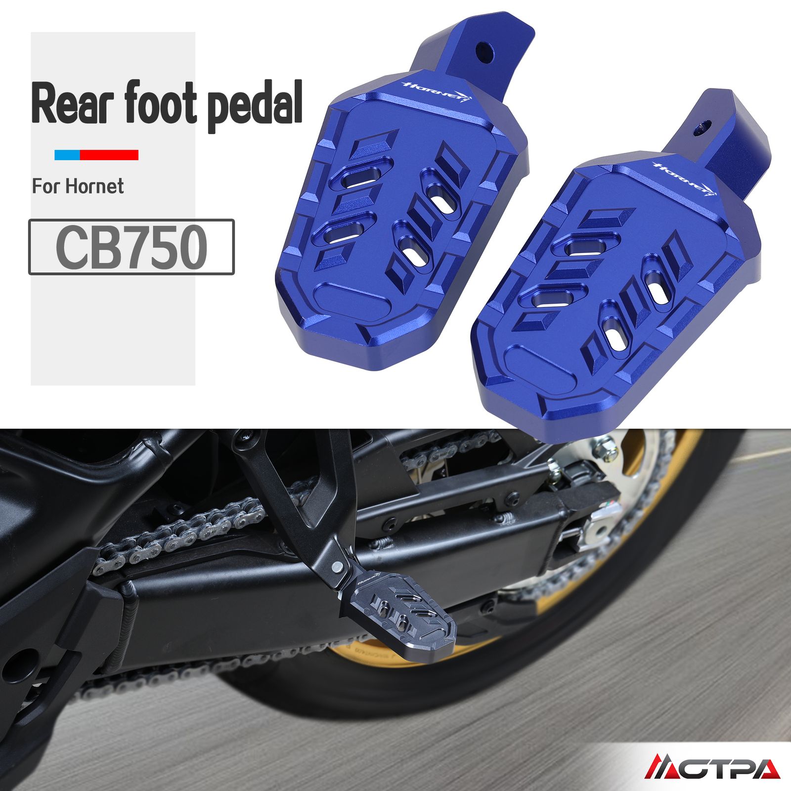 ホンダ CB750 ホーネット用 アルミ製フットペグ 拡張ペダルキット