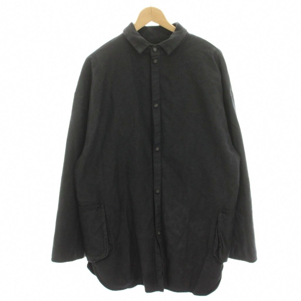 ポータークラシック Porter Classic コットンモールスキン シャツジャケット 長袖 2 黒 ブラック /HN