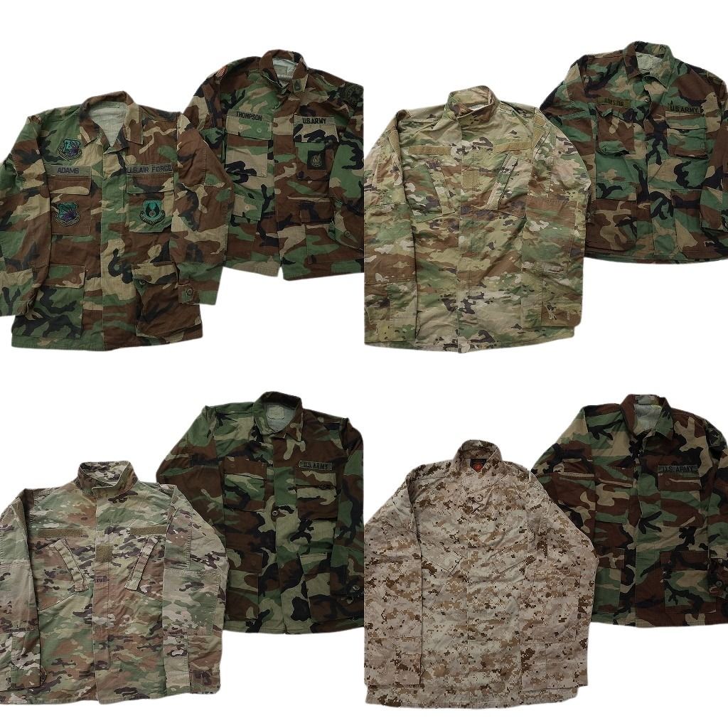 古着卸 まとめ売り ミリタリー フィールドジャケット 8枚セット ( メンズ S ) AIRFORCE ウッドランド デジカモ マルチカム 中古古着 NF7120