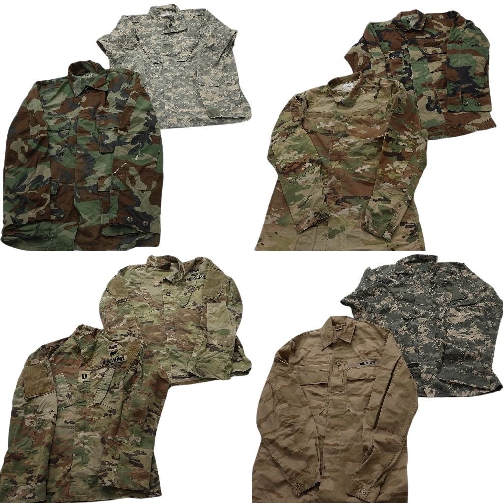 古着卸 まとめ売り ミリタリー フィールドジャケット 8枚セット ( メンズ M ) USARMY ウットランドカモ デジタルカモ 中古 古着 NF7139