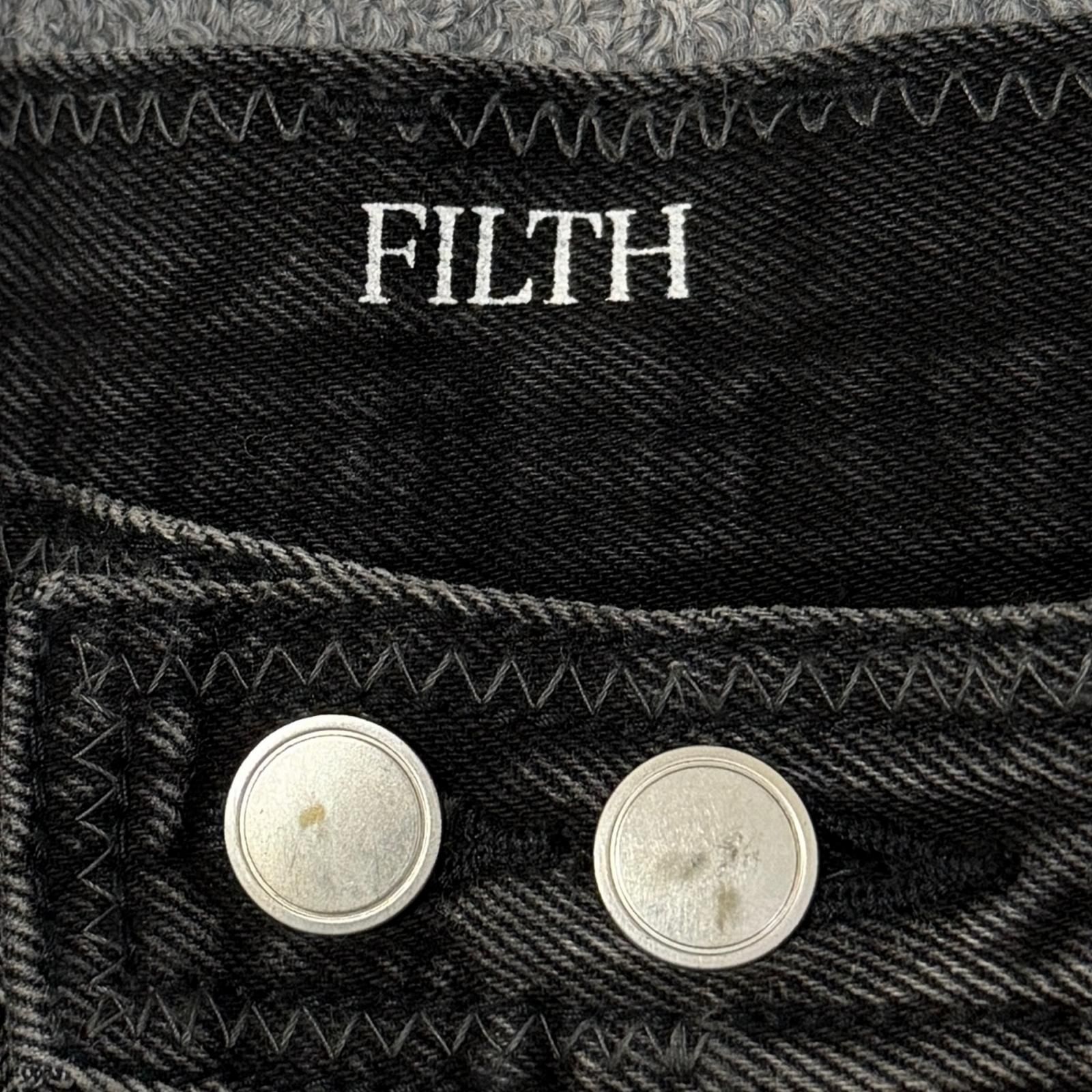 FILTH 24AW FRONT ZIP BAGGY DENIM フロントジップバギーデニムパンツ