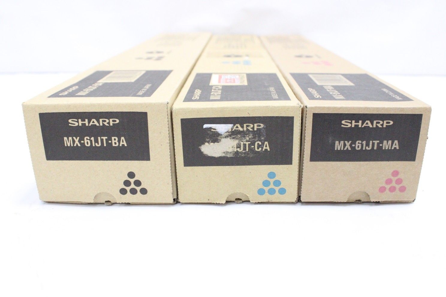 未使用 シャープ 純正 トナー MX-61JT 3色（CA/MA/BA） SHARP IT5OZZ9ZOWJ2-D-Y15-byebye