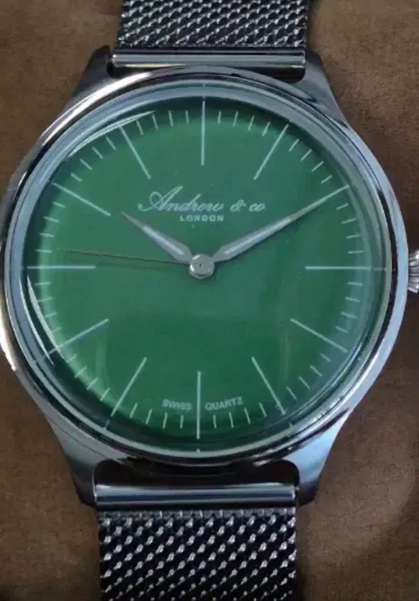 Andrew & co. グリーンメッシュ時計 未使用