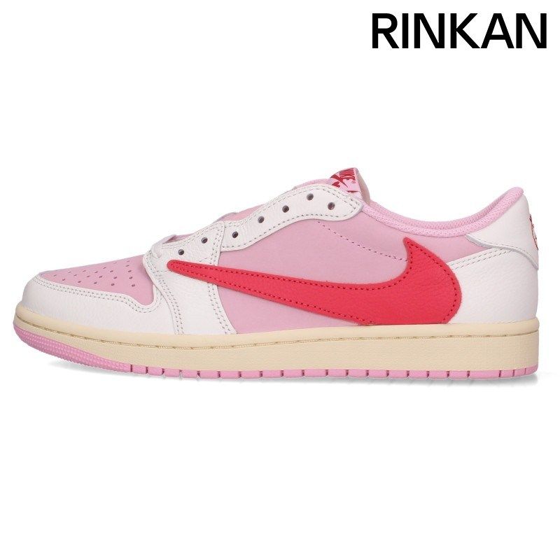 ナイキ ×トラヴィススコット Travis Scott AIR JORDAN 1 LOW OG SP SHY TROPICAL PINK IQ7604-101 エアジョーダン1ロートロピカルピンクスニーカー メンズ 26.5cm