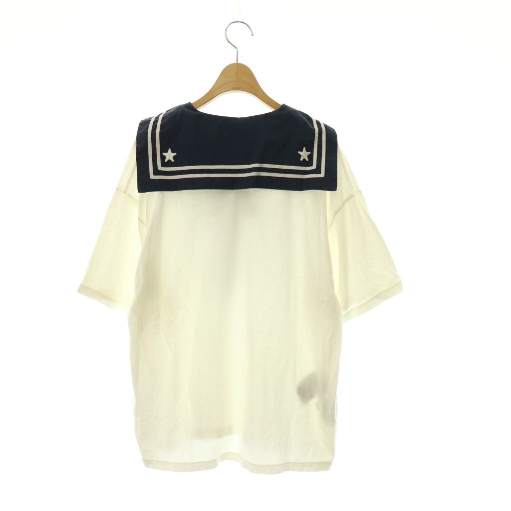 ミュウミュウ miumiu ロゴ セーラーカラー Tシャツ カットソー XS 白