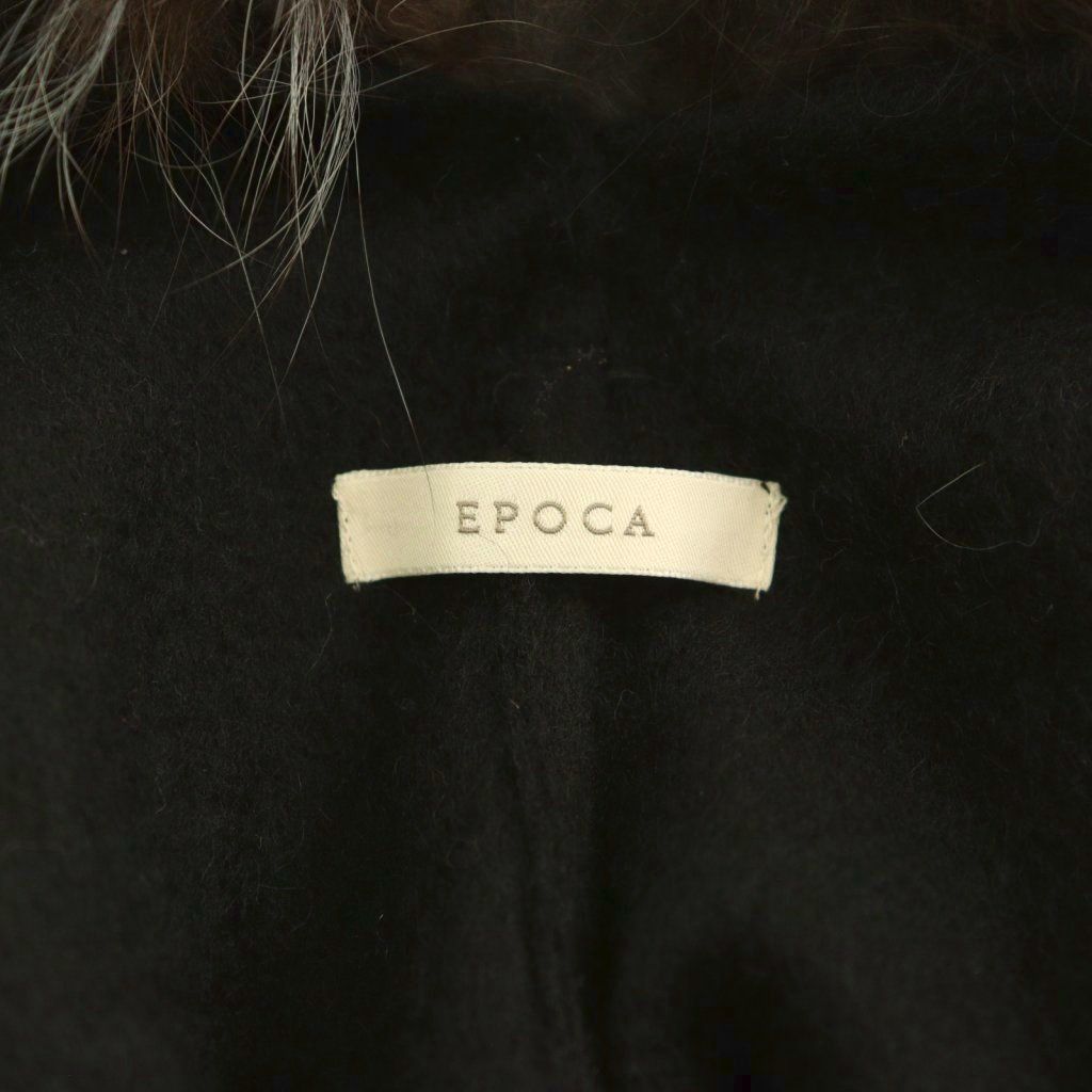 エポカ EPOCA ファー付き ストール ポンチョ カシミヤ混 フォックス