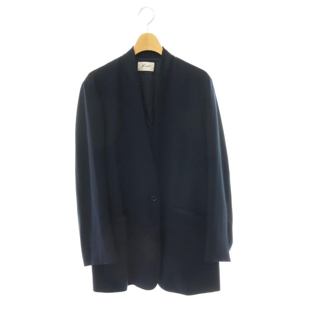 Lisiere L'Appartement リジェール アパルトモン 24SS No Collar Relax Jacket ジャケット ノーカラー 総裏地 36 ネイビー /DO ■OS