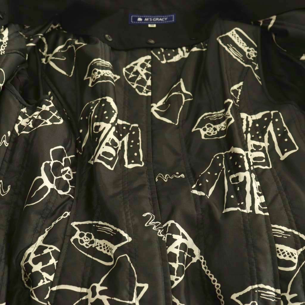 エムズグレイシー M'S GRACY パイピングデザインコート ロング