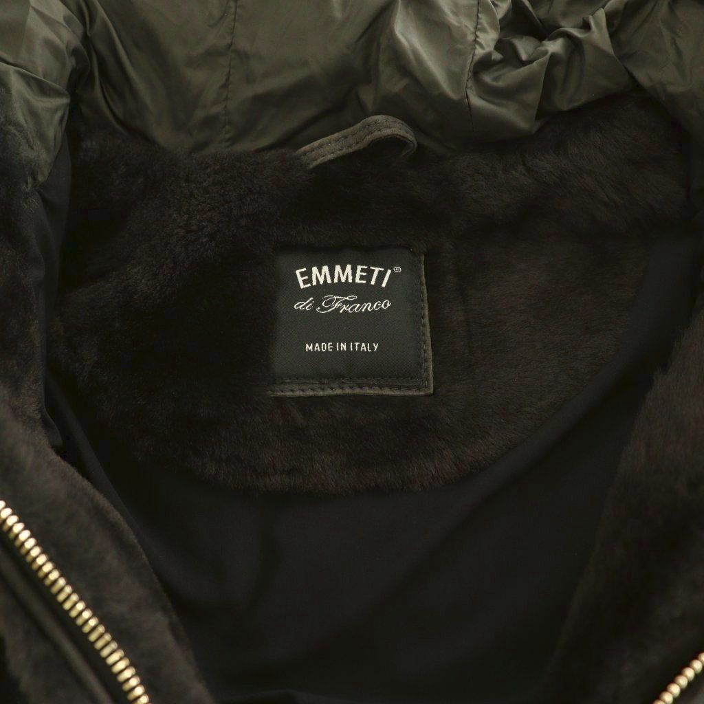 エンメティ EMMETI STEFANY ムートン ダウンベスト ジレ フード 切替