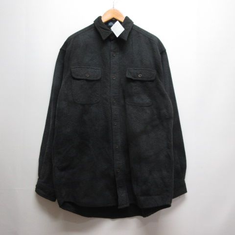 ジョンブル JOHNBULL rebear vintage by Johnbull リメイク フランネル シャツ LT チャコールグレー 長袖 厚手 タグ付き